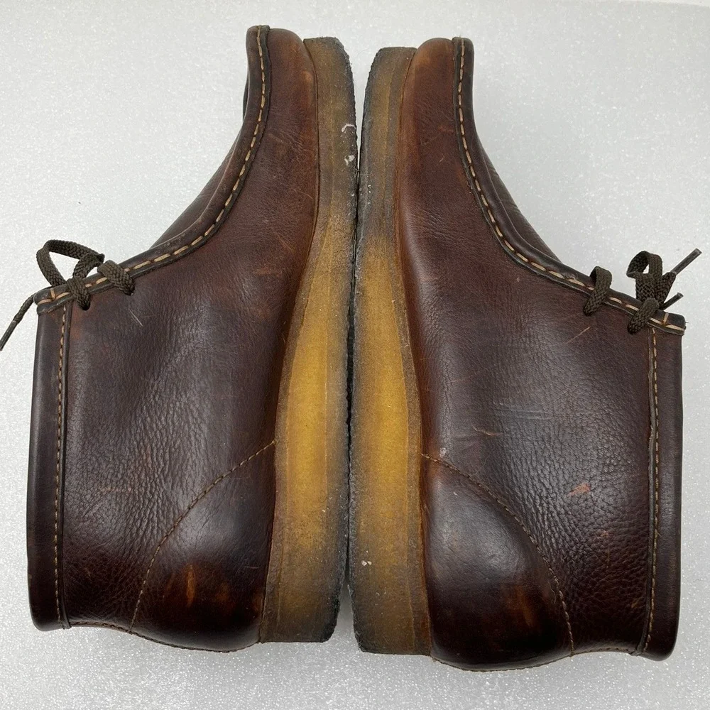Clarks Originals Wallabee Mens 11 Chukka Boots Dark Brown Shoes Leather